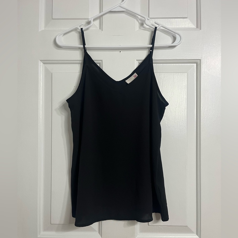 SO Flowy Black Tank Top - Small